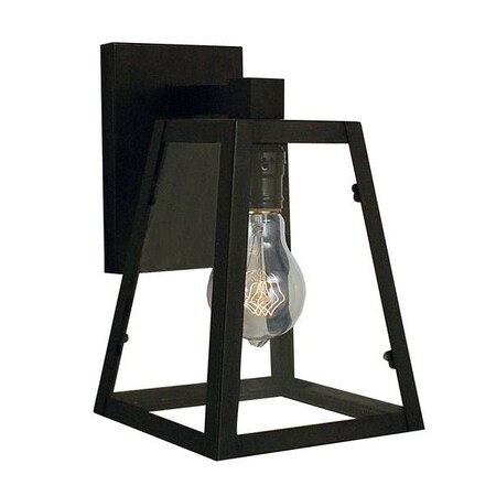 Arroyo Craftsman 6" Vintage Wall Mount , Black, Clear Glass VIB-6CLR-BK